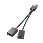 Male USB 2.0 A 1 to 2 Dual USB Female Data Hub Adapter Splitter