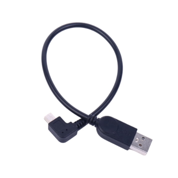 Male USB 2.0 A to Male 90 Degree Right Bend USB 5Pin Data Charging Cable Cord 30cm Length for Camera Camcorder