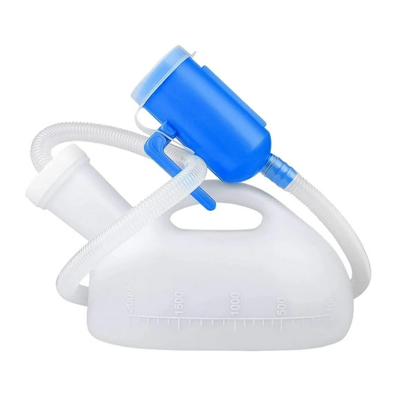 Male Urinal For Elderly Nighttime Urinal With Lid 2000ml Capacity + 1.6m Tube Oval Toilet Seat Cover Pedestal Skirt Carpet Bathroom Mat Commode Mats for Toilet Disposable Toilet Seat And Cover Non