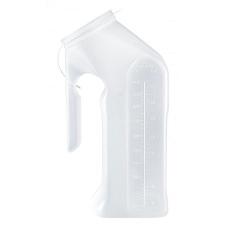 Male Urinal McKesson 1 Quart / 1000 mL With Closure Single Patient Use, 1 Count