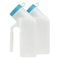 thumbnail image 1 of Male Urine Bottles 2 Pack (35 oz), Portable Urinals for Men Spill Proof Nighttime, Pee Bottles for Men with Screw-On Lid, Travel Urinals for Seniors with Easy-to-Read Measurement Lines, 1 of 7
