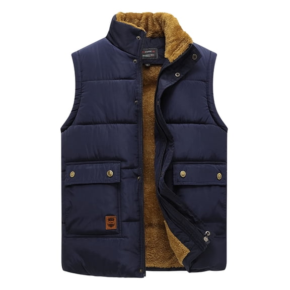 Male Vest Men's Autumn And Winter Velvet Down Vest Vest Shoulder