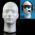 thumbnail image 1 of Male Wig Display Foam Mannequin Head Stand Model Styrofoam Model Heads for Store Salon Home White - 11inch, 1 of 8