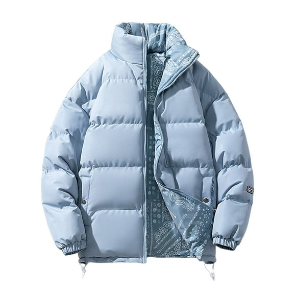 Male Winter Loose Double Stand Up Collar Casual Jacket