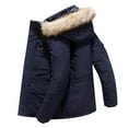 thumbnail image 1 of Male Winter Warm Casual Padded Jacket Thickened Mid Length Pocket Design Hooded Collar Padded Jacket, 1 of 5