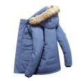 thumbnail image 1 of Male Winter Warm Casual Padded Jacket Thickened Mid Length Pocket Design Hooded Collar Padded Jacket, 1 of 5