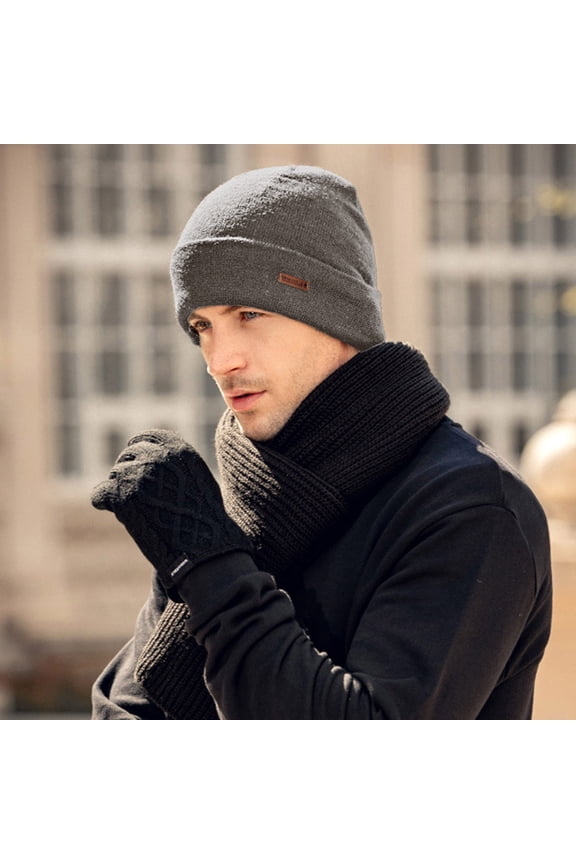 Male Winter Warm Outdoor Baotou Hat Wool Hat Knitted Hat Men Ear Warmer Winter Wear Old Trapper Hat Stocking Cap Men Warm Weather Gear for Men Mens Warm Hats Winter Mad Hat Men Leather Christmas