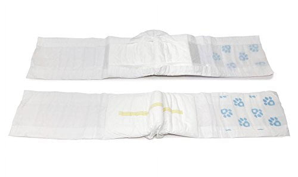 Male Wraps, Disposable Dog Diapers, 1-Tab Large, Lavender, 72 Count - Snag-Free Fastener, Leak Protection, Wetness Indicator