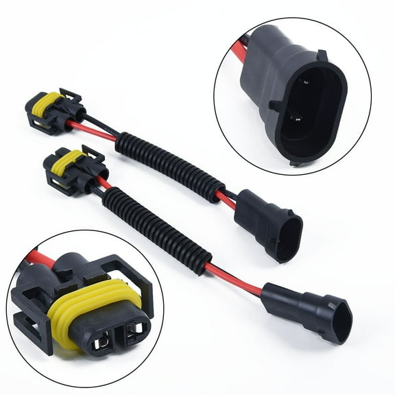 Male and Female Connectors H11 H8 H9 Wiring Harness for Headlights and Fog Lights Pre wired High Quality Copper Wiring