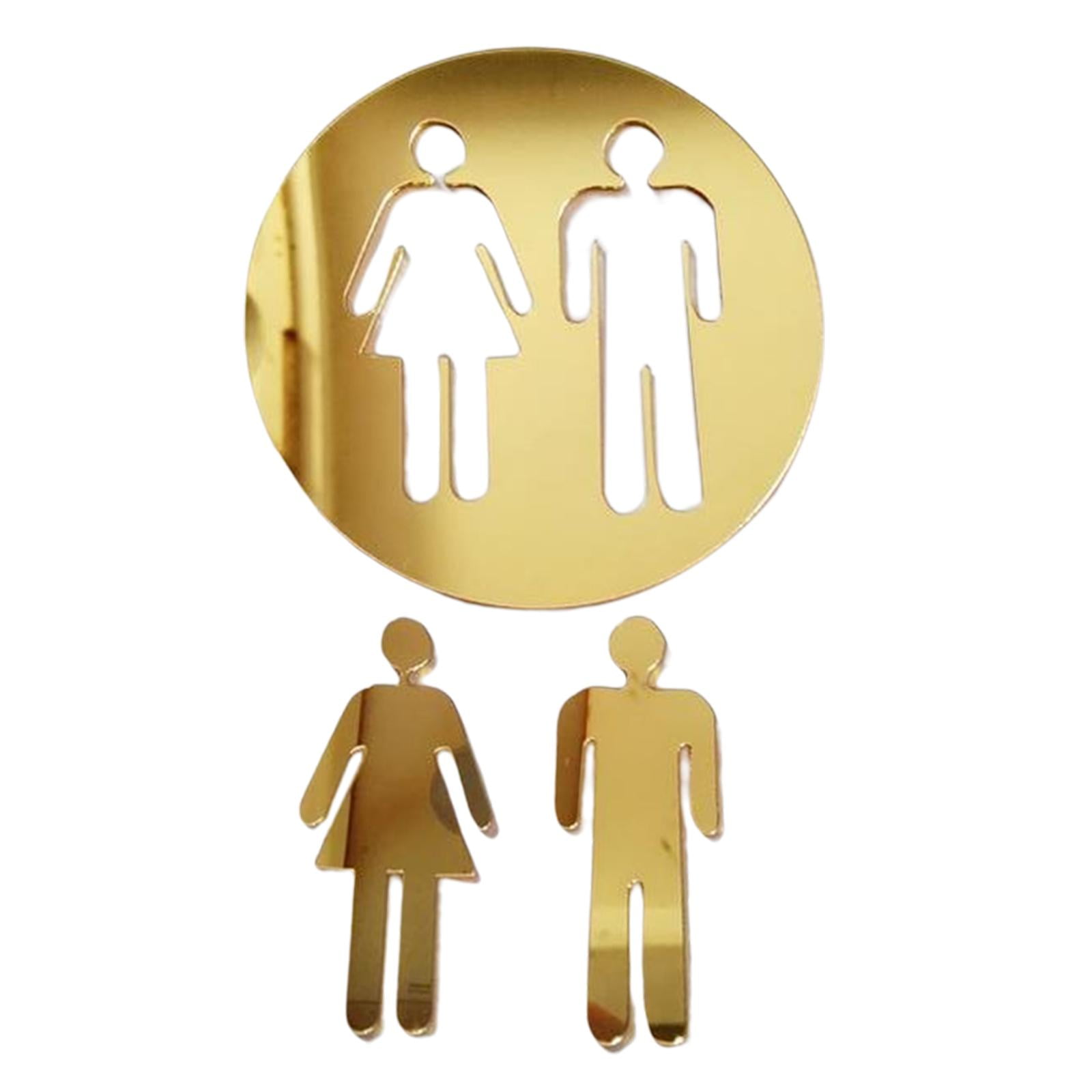 Male and Female Restroom Signs, Acrylic Bathroom Door Signage for