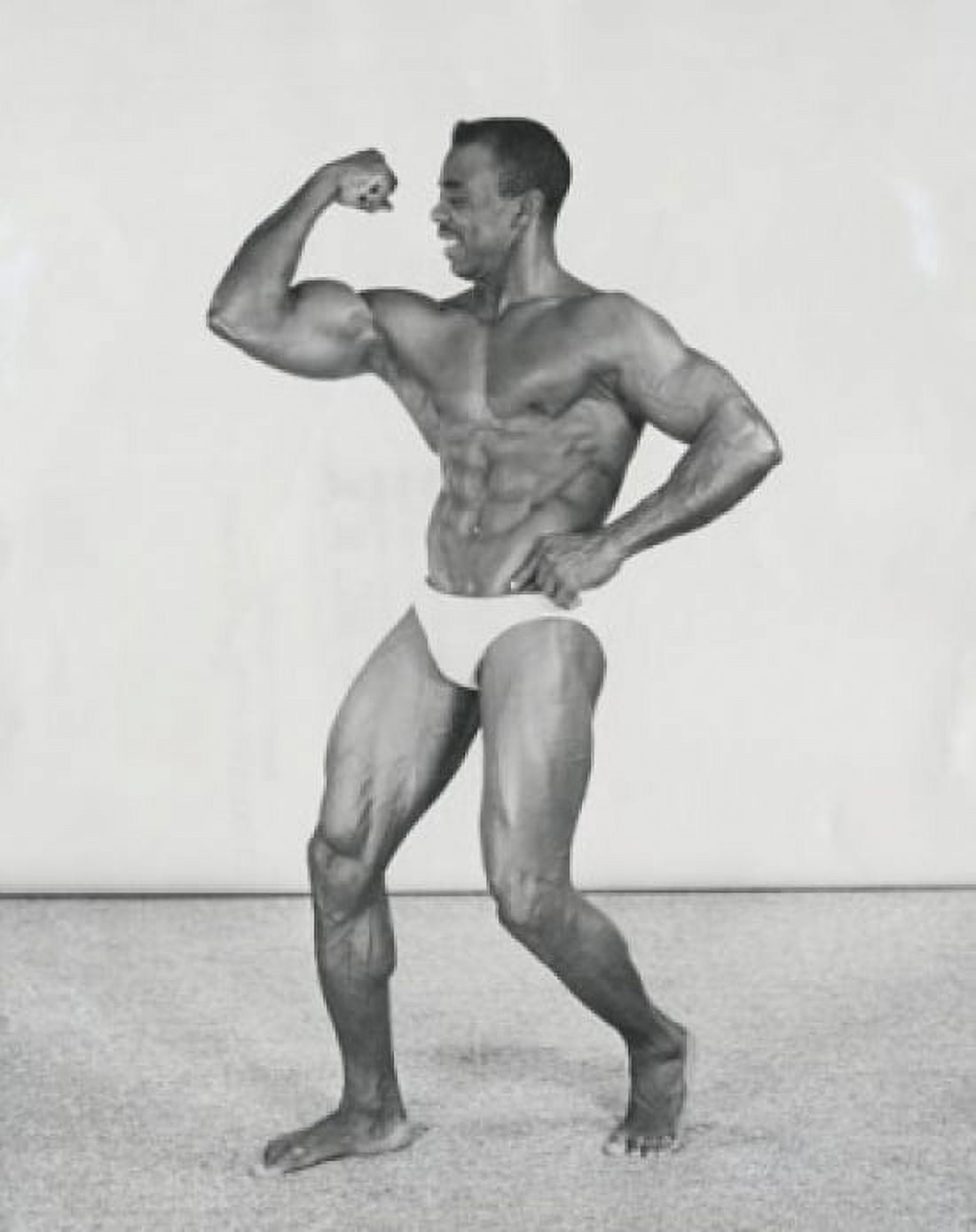 Male body builder flexing his muscles Canvas Art - (18 x 24)