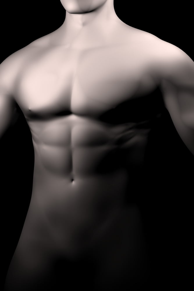 Male body waist up Stretched Canvas - Stocktrek Images (12 x 18)