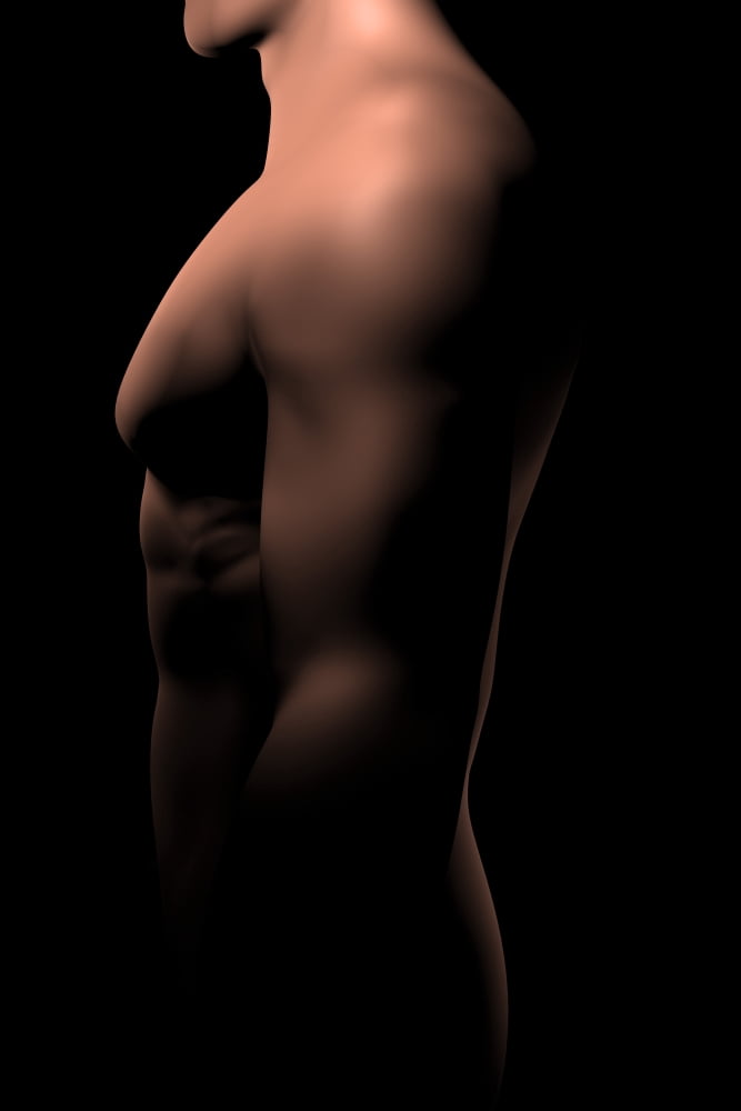 Male body waist up side view Canvas Art - Stocktrek Images (24 x 35)
