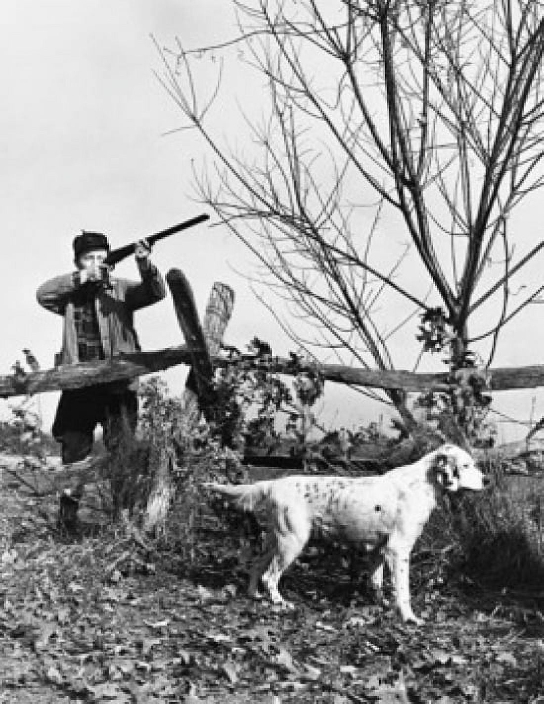 Male hunter aiming a rifle Canvas Art -  (24 x 36)