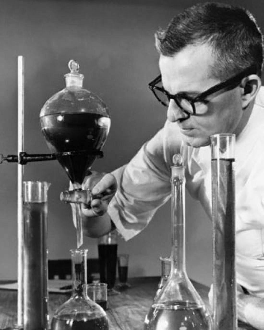 Male scientist working in a chemical laboratory Canvas Art - (24 x 36)