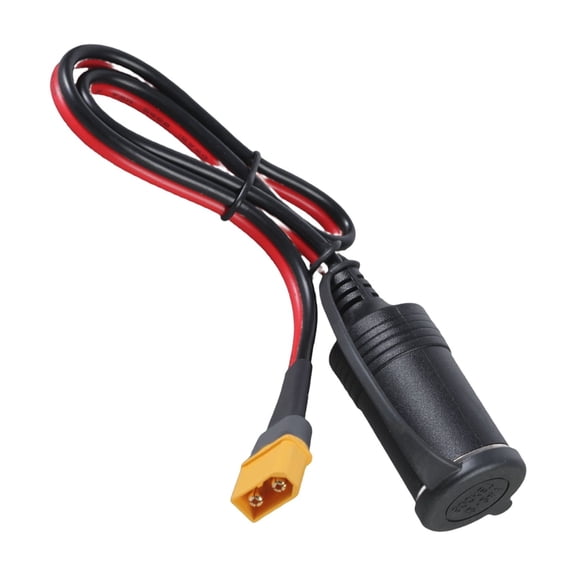 Male to Car Socket Adapter Cord Line 30Amp Car Outlet Female Connector Extension Cable for Car and Truck