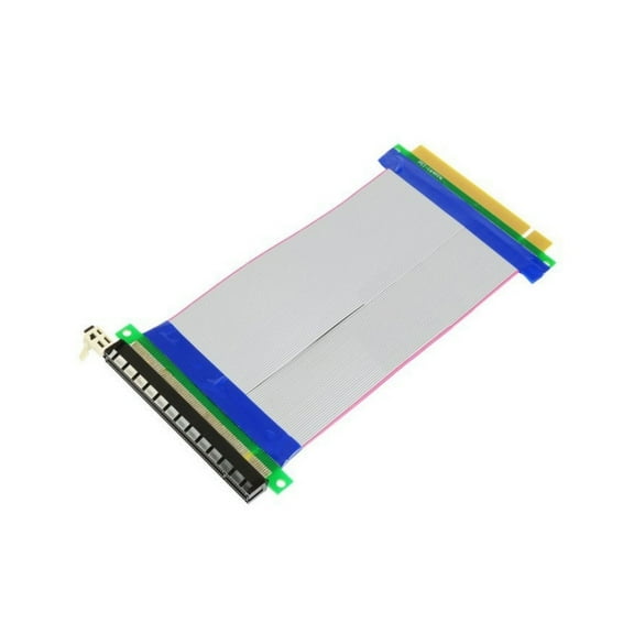 Male-to-Female PCI-E x16 Riser Cable Flexible PCI-E x16 Powered Riser Cable for Improved Cooling