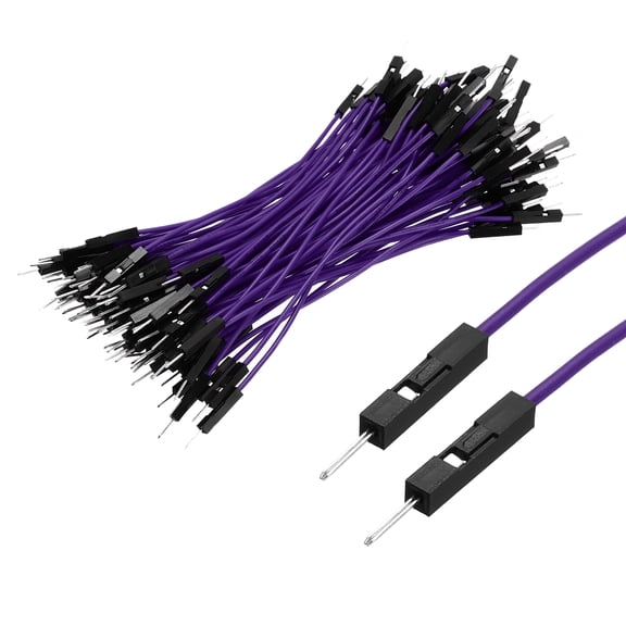 Male to Male 1Pin Breadboard Jumper Wire 2.54mm Pitch Cable 10cm 100 Pcs,Purple