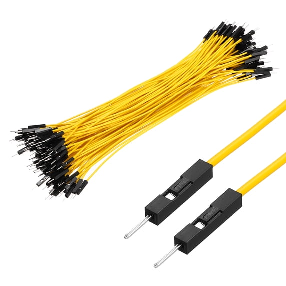 Produktbild von QUARKZMAN 100-teiliges 1-Pin Breadboard Jumper Wire Set – 10 Cm, 2,54 Mm Raster, Male-to-Male, Rot – Für DIY, Prototypen & Arduino