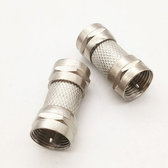 Male to Male Coax Connector, 2-Pack 105 Ohm F Type RG6 Coaxial Cable Adapter, RFAdapter Cable Extension Coupler for TV, Antenna, Splitter, Amplifier
