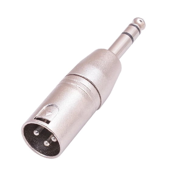 Male to Male Socket Audio Connector 6.35mm 1/4 Inch TRS to XLR Audio Adapter