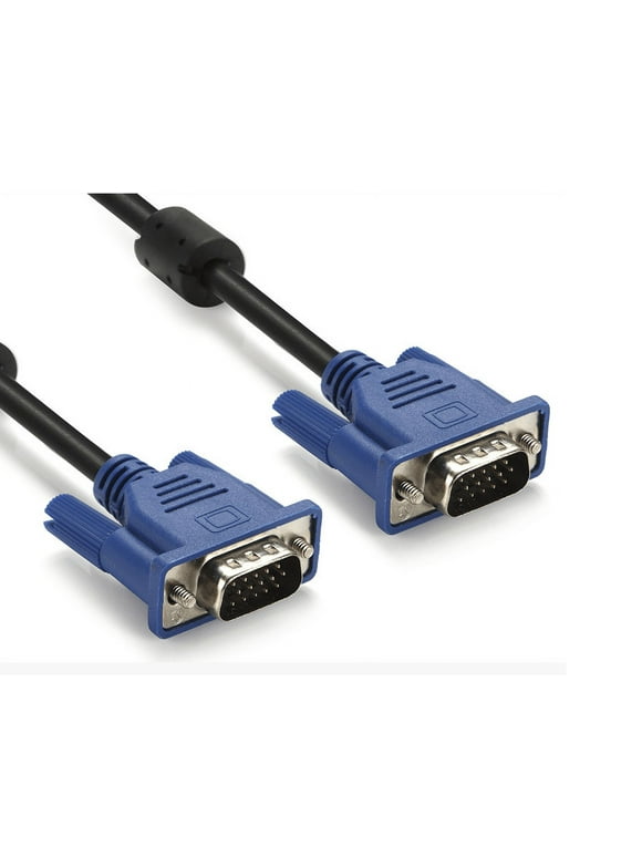 Male to male VGA cable for computer monitor, 1080p high resolution