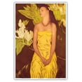 thumbnail image 1 of Maleana (Melodious) - Hawaiian Lady - Vintage Color Aquatint Etching by John Melville Kelly c.1950 - Master Art Print (Unframed) 13in x 19in, 1 of 4