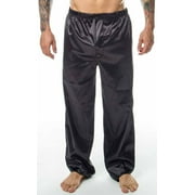 Malebasics Black Satin Pants-Black-3X-Large