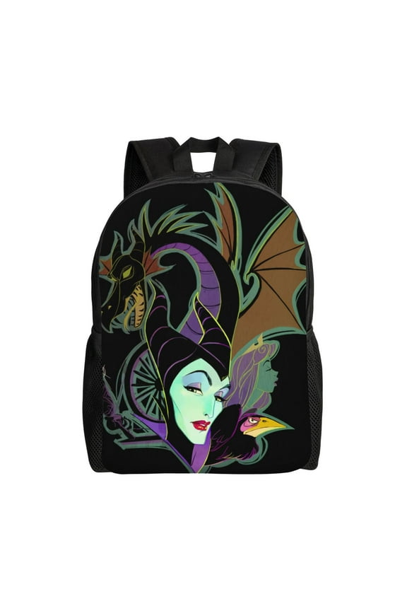 Maleficent Backpack Aesthetic Large Capacity Laptop Bookbag College Travel Hiking School Daypack Rucksack