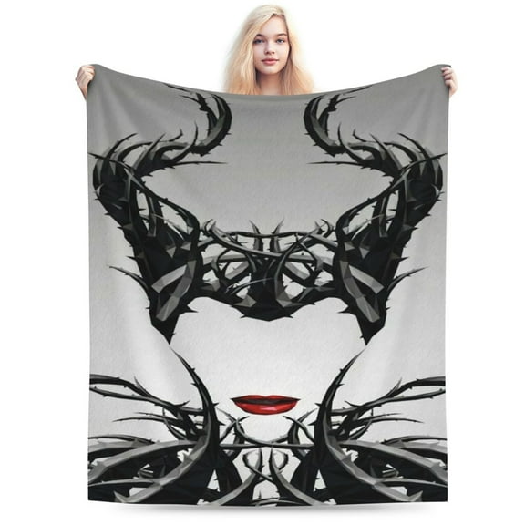 Maleficent Blanket Cozy Warm Flannel Throw Blanket for Living Room Bedroom Bed Sofa Car, All Seasons Fleece Blankets Gifts for Kids Teens Adults 40"X30"