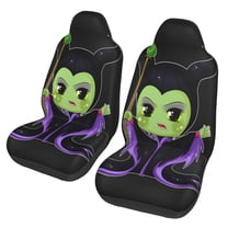 Maleficent Car Seat Covers Set 2Pcs, Front Seat Covers for Car Truck Sedan SUV Auto, Universal Fit Vehicle Enterior Bucket Seat Protector Car Accessories