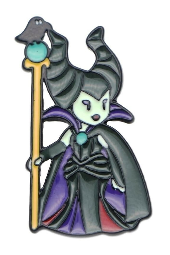 Maleficent Cartoon Villain Character Figure 1 Inch Tall Enamel Metal Pin