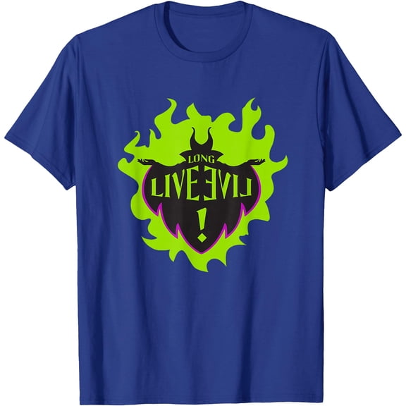 Maleficent Long Live Evil DTG Print Unisex T-Shirt,Royal Blue Color,Size M