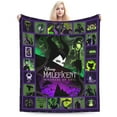 thumbnail image 1 of Maleficent Merch Gifts Stuff Throw Blanket 60"x50" Inches, Lightweight Silky Fleece with Fluffy Fuzzy Sherpa for Bed, Sofa,Travel and Camping Birthday Gift Christmas, 1 of 6