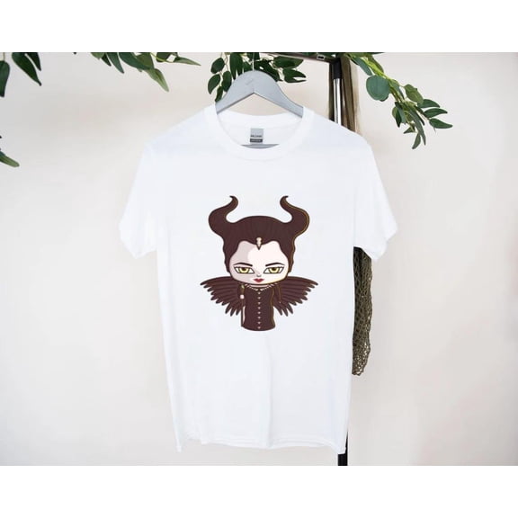 Maleficent the Witch T-Shirt with Evil Sorceress Mood, for men & women, up to size 5XL.
