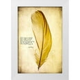 thumbnail image 1 of Malek, Honey 11x14 White Modern Wood Framed Museum Art Print Titled - Feather in Color IV, 1 of 4