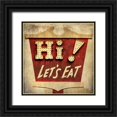 thumbnail image 1 of Malek, Honey 26x26 Black Ornate Wood Framed with Double Matting Museum Art Print Titled - Vintage LA III, 1 of 4