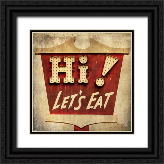 Malek, Honey 26x26 Black Ornate Wood Framed with Double Matting Museum Art Print Titled - Vintage LA III