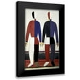thumbnail image 1 of Malevich, Kazimir 10x14 Black Modern Framed Museum Art Print Titled - Sportsmen (right), 1 of 5