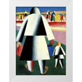 thumbnail image 1 of Malevich, Kazimir 11x14 White Modern Wood Framed Museum Art Print Titled - To The Harvest, Marfa and Wanka, 1 of 4