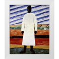 thumbnail image 1 of Malevich, Kazimir 12x14 White Modern Wood Framed Museum Art Print Titled - Farmer, 1 of 4