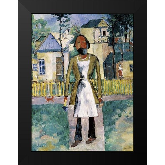 Malevich, Kazimir 19x24 Black Modern Framed Museum Art Print Titled - Carpenter