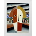 thumbnail image 1 of Malevich, Kazimir 19x24 White Modern Wood Framed Museum Art Print Titled - Peasants Head, 1 of 4