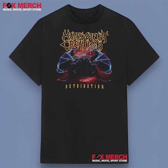Malevolent Creation Retribution Album T-Shirt ,Black Color,Size M