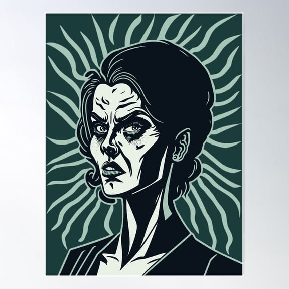 Malevolent Muse Poster Wall Art, Modern Wall Decor For Living Room Bedroom, 24x36 UNFRAMED