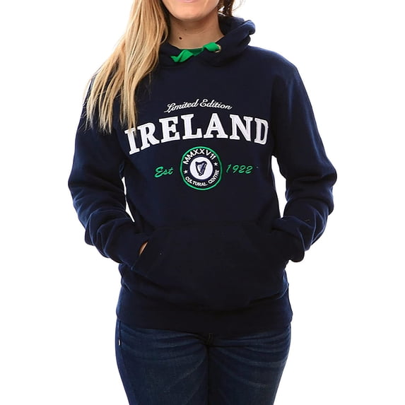 Malham Ireland Limited Edition Navy Hoodie - Harp Crest 3X-Large