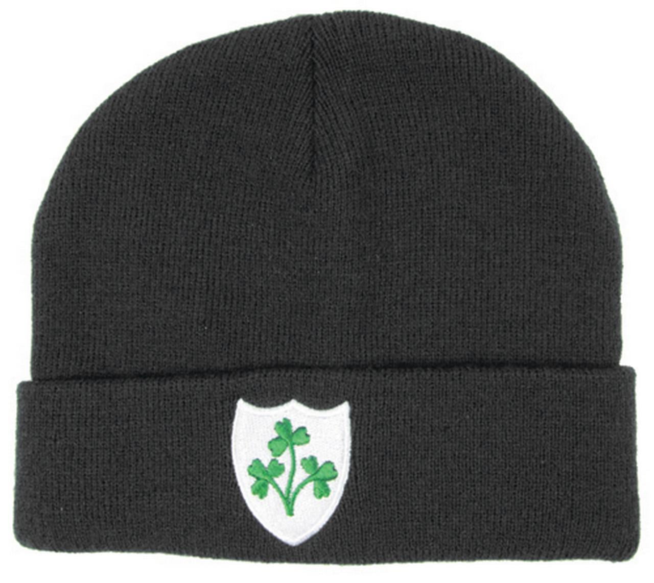Malham Ireland Ski Hat for Men Beanie Winter Rugby Hat with Shamrock