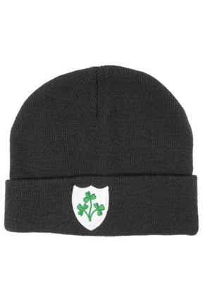 Ireland Ski Hat for Men Beanie Winter Rugby Hat with Shamrock