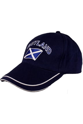 Scotland Saltire Curved Flag Baseball Cap 100% Cotton