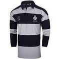 thumbnail image 1 of Malham Scotland Thistle Longsleeve Striped Rugby Shirt for Men 100% Cotton, 1 of 2